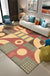 Multicolor Geometric Pattern Rug Polyester Simple Rug Washable Anti-Slip Pet Friendly Area Rug for Living Room