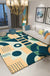 Multicolor Geometric Pattern Rug Polyester Simple Rug Washable Anti-Slip Pet Friendly Area Rug for Living Room