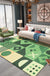 Multicolor Geometric Pattern Rug Polyester Simple Rug Washable Anti-Slip Pet Friendly Area Rug for Living Room