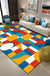 Multicolor Geometric Pattern Rug Polyester Simple Rug Washable Anti-Slip Pet Friendly Area Rug for Living Room