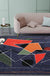 Multicolor Abstract Rug Polyester Modern Rug Washable Anti-Slip Pet Friendly Area Rug for Living Room