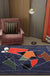 Multicolor Abstract Rug Polyester Modern Rug Washable Anti-Slip Pet Friendly Area Rug for Living Room