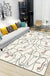 Creative Nordic Rug Beige Character Pattern Rug Pet Friendly Anti-Slip Washable Area Rug for Decoration