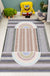 Casual Modernism Rug Brown Striped Pattern Rug Pet Friendly Anti-Slip Washable Area Rug for Decoration