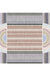 Casual Modernism Rug Brown Striped Pattern Rug Pet Friendly Anti-Slip Washable Area Rug for Decoration