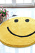 Yellow Emoji Pattern Rug Polyester Modern Rug Pet Friendly Washable Non-Slip Area Rug for Bedroom