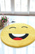 Yellow Emoji Pattern Rug Polyester Modern Rug Pet Friendly Washable Non-Slip Area Rug for Bedroom