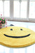 Yellow Emoji Pattern Rug Polyester Modern Rug Pet Friendly Washable Non-Slip Area Rug for Bedroom