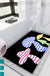 Feblilac Black Background Color Mushroom PVC Coil Bathtub Mat and Shower Mat