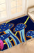 Feblilac Dark Blue Mushroom Nylon Door Mat