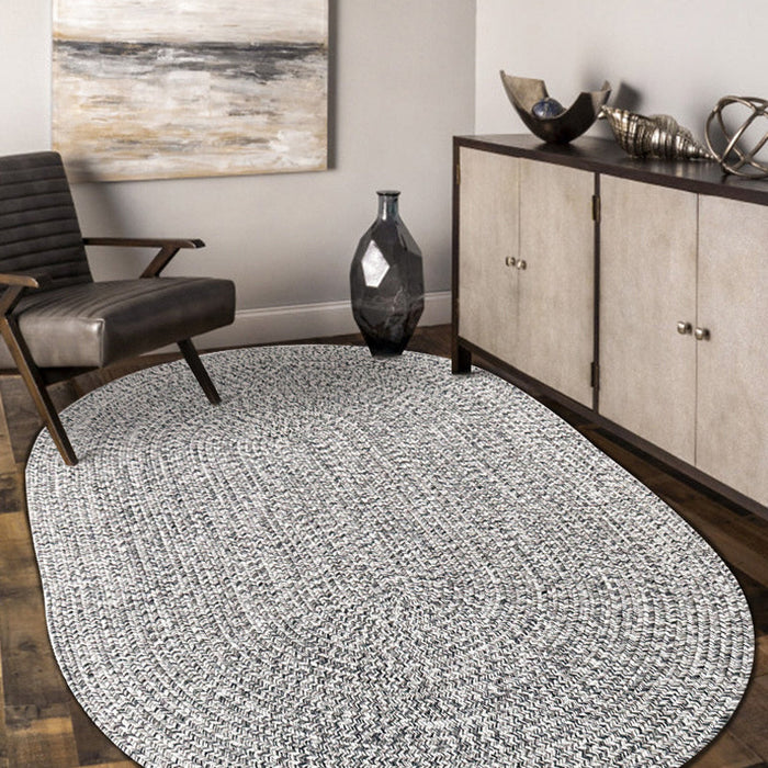 Solid Color Rug Polypropylene Rural Rug Washable Anti-Slip Pet Friendly Area Rug for Living Room