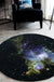 Black Galaxy Pattern Rug Polyester Novelty Rug Washable Anti-Slip Pet Friendly Area Rug for Bedroom