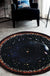 Black Galaxy Pattern Rug Polyester Novelty Rug Washable Anti-Slip Pet Friendly Area Rug for Bedroom