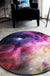 Black Galaxy Pattern Rug Polyester Novelty Rug Washable Anti-Slip Pet Friendly Area Rug for Bedroom