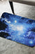 Creative Blue Contemporary Rug Polyester Galaxy Pattern Rug Washable Pet Friendly Non-Slip Carpet for Nursery