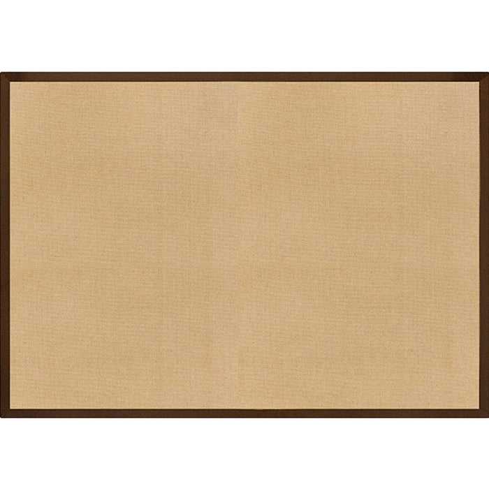 Brown Solid Color Rug Jute Rural Rug Washable Anti-Slip Pet Friendly Area Rug for Living Room