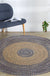 Stylish Rural Rug Grey Circles Pattern Rug Pet Friendly Anti-Slip Washable Area Rug for Decoration