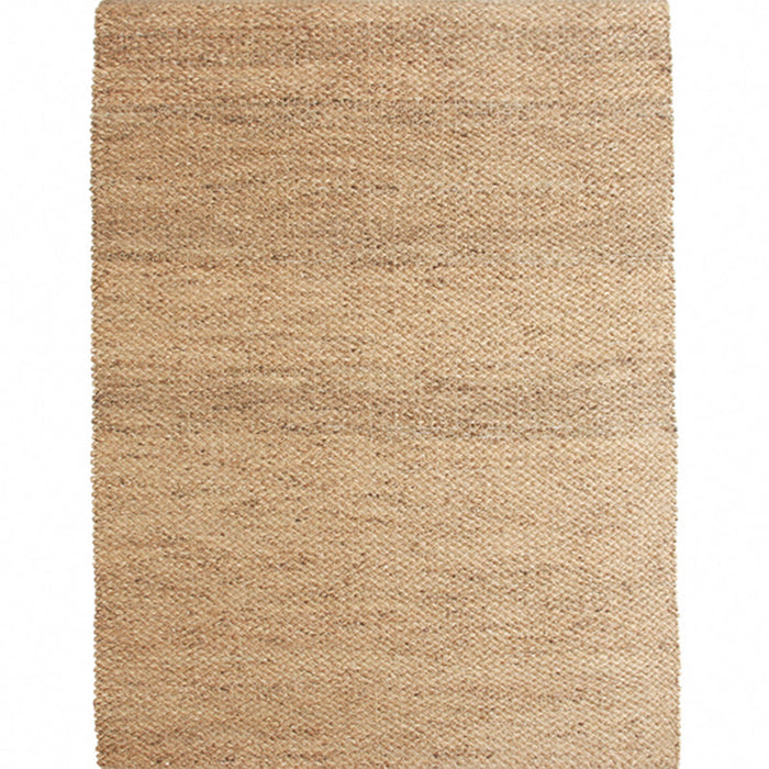 Brown Plain Rug Jute Rural Rug Washable Anti-Slip Pet Friendly Area Rug for Living Room