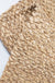 Brown Plain Rug Jute Rural Rug Washable Anti-Slip Pet Friendly Area Rug for Living Room