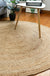 Rural Solid Color Rug Brown Jute Rug Washable Reversible Pet Friendly Area Rug for Living Room