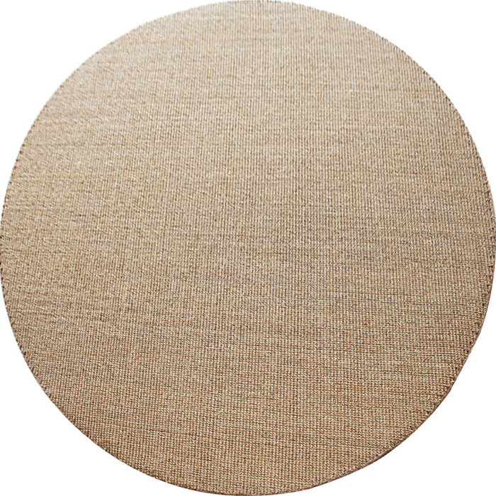 Brown Living Room Rug Rustic Solid Color Rug Sisal Non-Slip Backing Washable Pet Friendly Area Rug