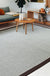 Rural Solid Color Rug Grey Jute Rug Washable Pet Friendly Anti-Slip Backing Area Rug for Living Room