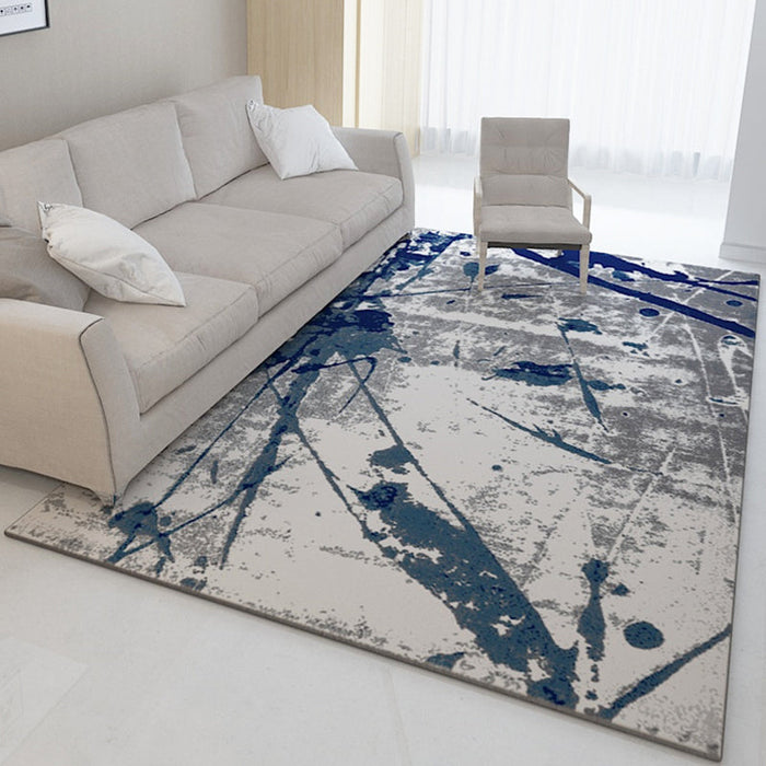 Multicolor Abstract Rug Polyester Industrial Rug Pet Friendly Washable Non-Slip Area Rug for Living Room