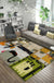 Multicolor Abstract Rug Polyester Industrial Rug Pet Friendly Washable Non-Slip Area Rug for Living Room