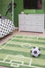 Creative Football Field Pattern Rug Green Kids Rug Polyester Pet Friendly Washable Non-Slip Area Rug for Decoration