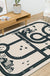 Stylish Road Pattern Rug with Building Beige Kids Rug Polyester Pet Friendly Washable Non-Slip Area Rug for Decoration