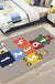 Stylish Animal Pattern Rug with Number Beige and Brown Kids Rug Polyester Pet Friendly Washable Non-Slip Area Rug for Decoration