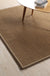 Brown Solid Color Rug Sisal Rural Rug Pet Friendly Washable Non-Slip Area Rug for Living Room