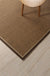 Brown Solid Color Rug Sisal Rural Rug Pet Friendly Washable Non-Slip Area Rug for Living Room