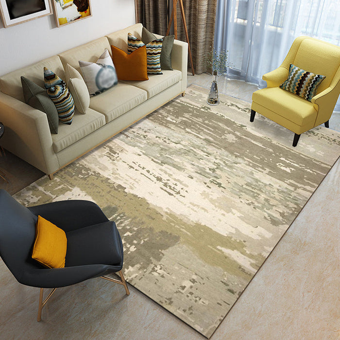 Unique Abstract Rug Multicolor Industrial Rug Polyester Pet Friendly Washable Non-Slip Area Rug for Living Room