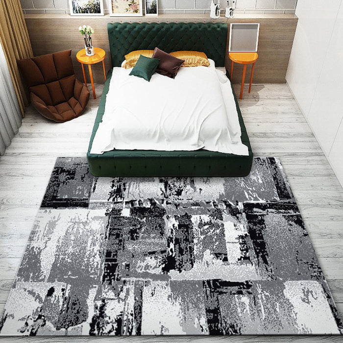 Unique Abstract Rug Multicolor Industrial Rug Polyester Pet Friendly Washable Non-Slip Area Rug for Living Room