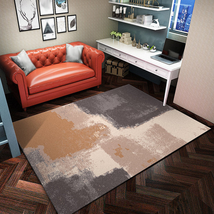 Unique Abstract Rug Multicolor Industrial Rug Polyester Pet Friendly Washable Non-Slip Area Rug for Living Room