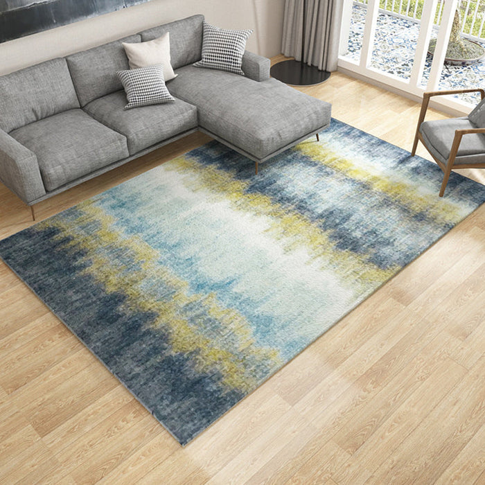 Unique Abstract Rug Multicolor Industrial Rug Polyester Pet Friendly Washable Non-Slip Area Rug for Living Room