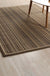 Brown Striped Pattern Rug Sisal Rural Rug Pet Friendly Washable Non-Slip Area Rug for Living Room