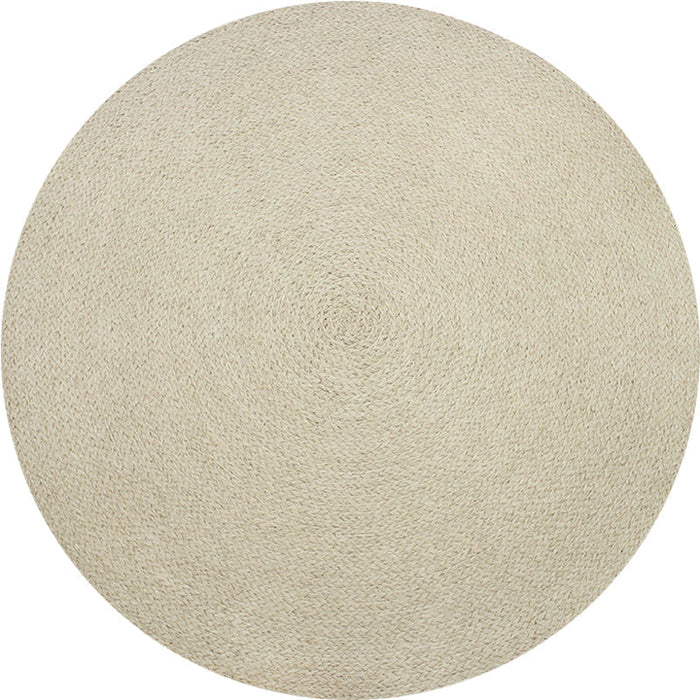 Casual Plain Rug Beige Rural Rug Jute Pet Friendly Washable Non-Slip Area Rug for Decoration