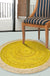 Green and Yellow Circles Rug Sisal Rural Rug Pet Friendly Washable Non-Slip Area Rug for Bedroom