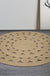 Casual Plain Rug Khaki Rural Rug Jute Pet Friendly Washable Non-Slip Area Rug for Decoration