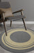 Geometric Circle Pattern Rug Sisal Rural Rug Pet Friendly Washable Non-Slip Area Rug for Bedroom