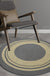 Geometric Circle Pattern Rug Sisal Rural Rug Pet Friendly Washable Non-Slip Area Rug for Bedroom