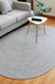 Grey Solid Color Rug Sisal Rural Rug Pet Friendly Washable Non-Slip Area Rug for Bedroom