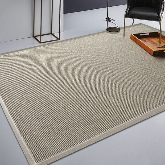 Casual Plain Rug Beige Rural Rug Jute Pet Friendly Washable Non-Slip Area Rug for Decoration