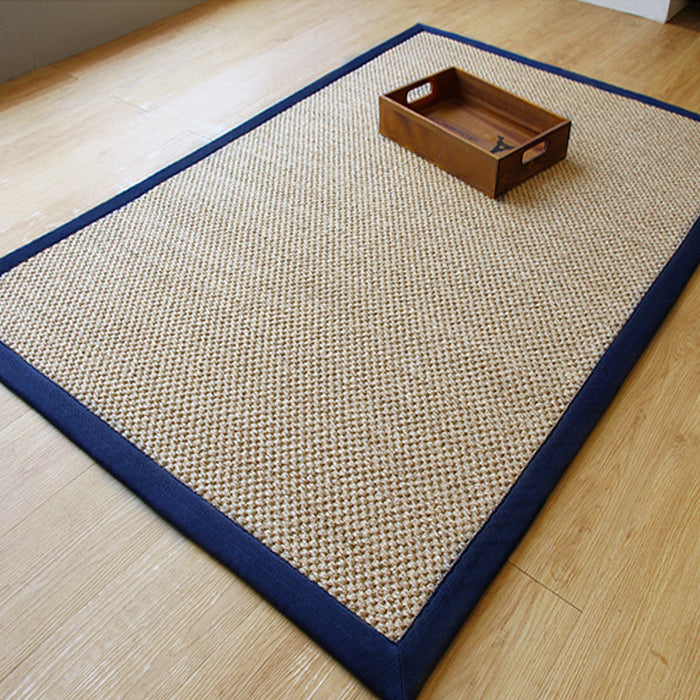 Simple Plain Rug Brown Rural Rug Jute Pet Friendly Washable Non-Slip Area Rug for Decoration