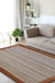 Brown Solid Color Rug Sisal Rural Rug Pet Friendly Washable Non-Slip Area Rug for Bedroom