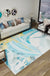 Stylish Watercolor Pattern Rug Blue Industrial Rug Polyester Pet Friendly Washable Non-Slip Area Rug for Bedroom