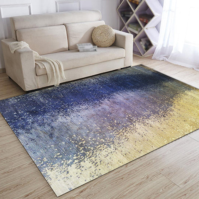 Multicolor Abstract Rug Polyester Industrial Rug Pet Friendly Washable Non-Slip Area Rug for Living Room