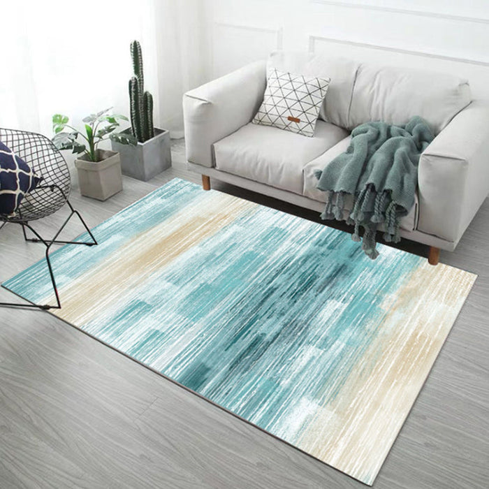 Multicolor Abstract Rug Polyester Industrial Rug Pet Friendly Washable Non-Slip Area Rug for Living Room